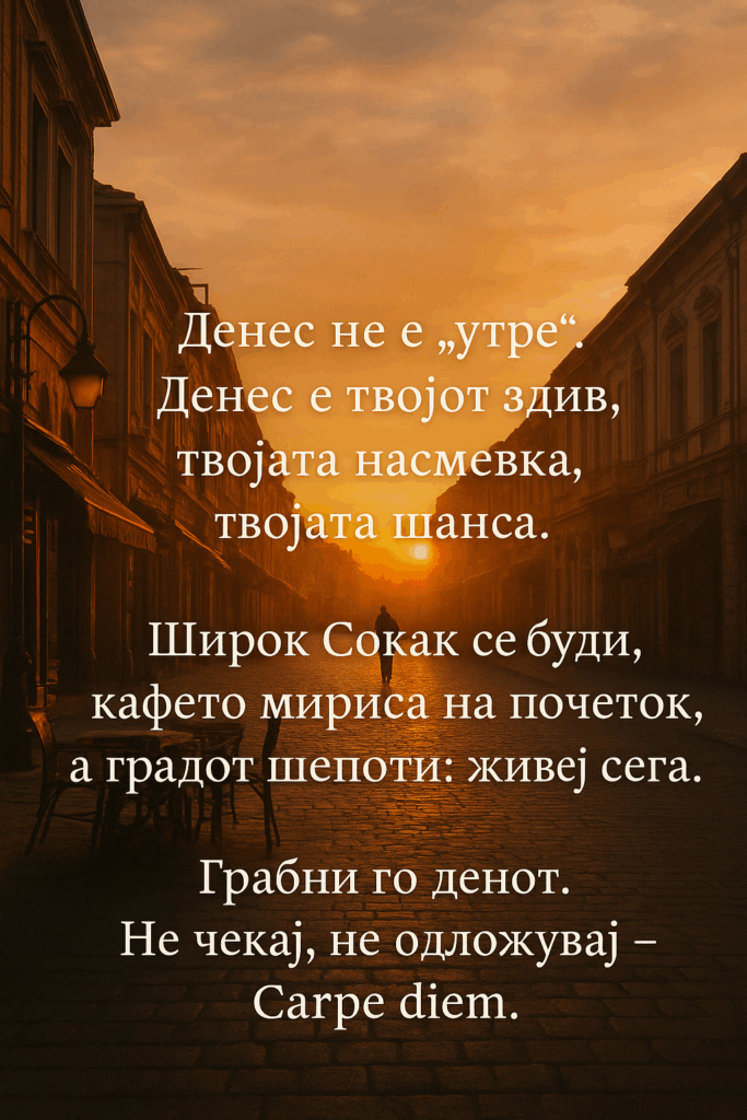 tvojot-den-e-denes-carpe-diem
На ДЕНЕС нема реприза – грабни го својот миг