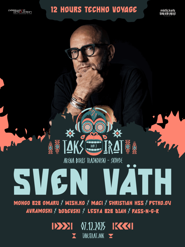 12 часа техно на Таксират: Македонските диџеи со легендарниот Свен Ват на главна бина